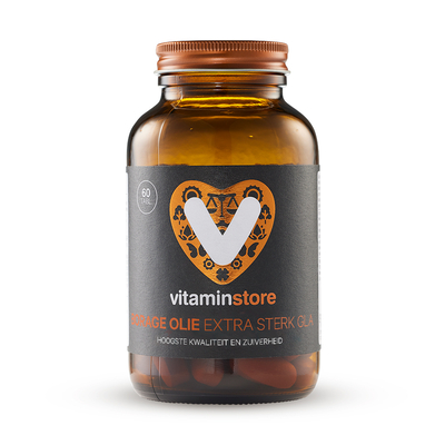 Vitaminstore Borage Olie Extra Sterk GLA (voorheen Zuiver GLA) Vitaminstore Borage Olie Extra Sterk GLA (voorheen Zuiver GLA) afbeelding