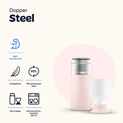 Dopper Dopper Steel Soft Pink Dopper Dopper Steel Soft Pink afbeelding