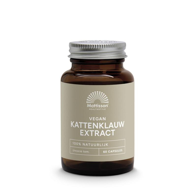 Mattisson Healthstyle Vegan Kattenklauw Extract 450mg Mattisson Healthstyle Vegan Kattenklauw Extract 450mg afbeelding