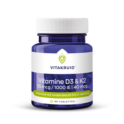 Vitakruid Vitamin D3 25 mcg & K2 40 mcg Vitakruid Vitamin D3 25 mcg & K2 40 mcg Abbildung