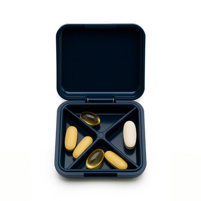 Vitaminstore Pillendoosje 4 vaks Vitaminstore Pillendoosje 4 vaks afbeelding