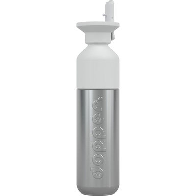 Dopper Dopper Steel Flip Straw Silver Dopper Dopper Steel Flip Straw Silver afbeelding