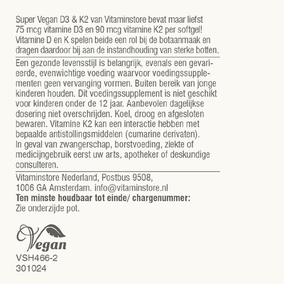 Vitaminstore Super Vegan D3 & K2 Vitaminstore Super Vegan D3 & K2 Abbildung