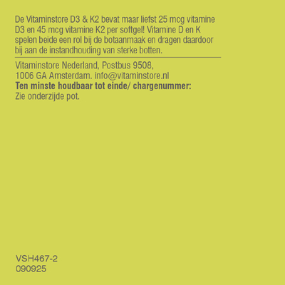Vitaminstore Vitamine D3 & K2 Vitaminstore Vitamine D3 & K2 afbeelding