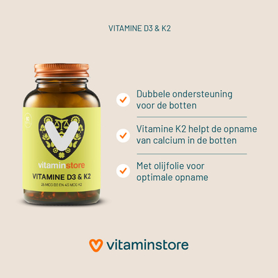 Vitaminstore Vitamine D3 & K2 Vitaminstore Vitamine D3 & K2 afbeelding