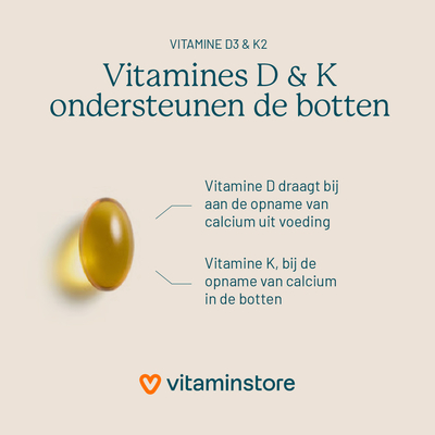 Vitaminstore Vitamine D3 & K2 Vitaminstore Vitamine D3 & K2 afbeelding