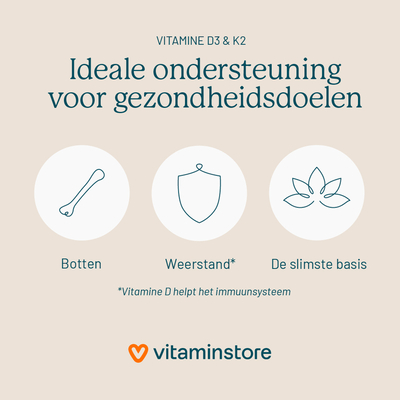 Vitaminstore Vitamine D3 & K2 Vitaminstore Vitamine D3 & K2 afbeelding