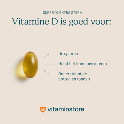 Vitaminstore Super D3 Extra Sterk refill Vitaminstore Super D3 Extra Sterk refill afbeelding