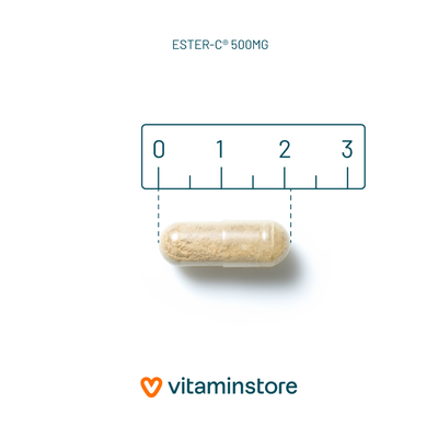 Vitaminstore Ester-C® 500 mg (säurefreies, gepuffertes Vitamin C) Vitaminstore Ester-C® 500 mg (säurefreies, gepuffertes Vitamin C) Abbildung