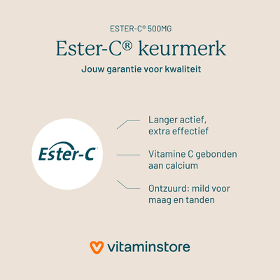 Vitaminstore Ester-C® 500 mg (säurefreies, gepuffertes Vitamin C) Vitaminstore Ester-C® 500 mg (säurefreies, gepuffertes Vitamin C) Abbildung