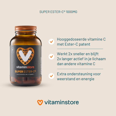 Vitaminstore Super Ester-C® 1000mg Vitaminstore Super Ester-C® 1000mg afbeelding