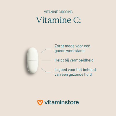 Vitaminstore Vitamine C1000 mg Vitaminstore Vitamine C1000 mg afbeelding