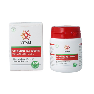 Vitals Vitamine D3 1000IE Vitals Vitamine D3 1000IE afbeelding