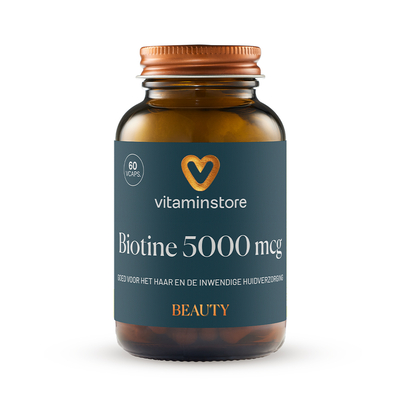 Vitaminstore Super Biotine 5000 mcg (biotin) Vitaminstore Super Biotine 5000 mcg (biotin) afbeelding