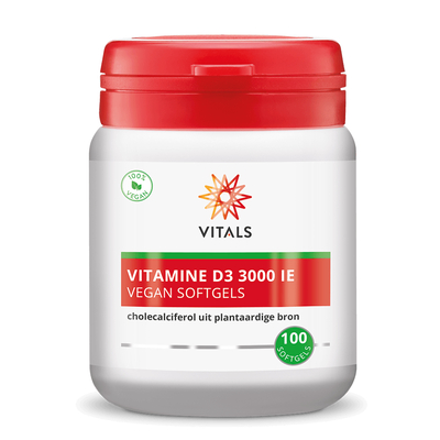 Vitals Vitamine D3 3000IE Vitals Vitamine D3 3000IE afbeelding
