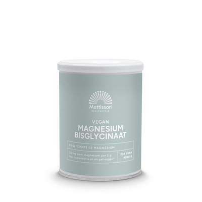 Mattisson Healthstyle Magnesium bisglycinaat poeder 11.4% elem magnesium Mattisson Healthstyle Magnesium bisglycinaat poeder 11.4% elem magnesium afbeelding