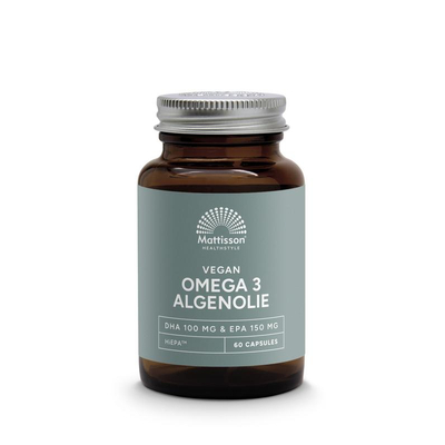 Mattisson Healthstyle Vegan Omega 3 Algenolie EPA 150mg & DHA 100mg afbeelding