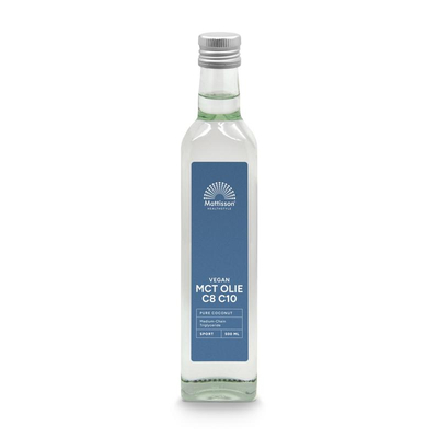 Mattisson Healthstyle MCT olie coconut blend 60% caprylic acid Mattisson Healthstyle MCT olie coconut blend 60% caprylic acid afbeelding