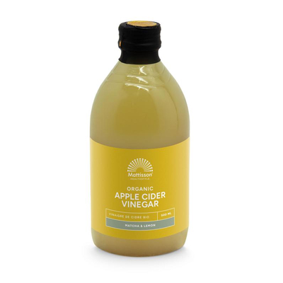 Mattisson Healthstyle Organic apple cider vinegar matcha lemon bio Mattisson Healthstyle Organic apple cider vinegar matcha lemon bio afbeelding