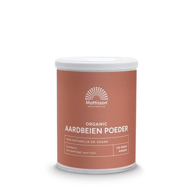 Mattisson Healthstyle Aardbeien poeder bio Mattisson Healthstyle Aardbeien poeder bio afbeelding