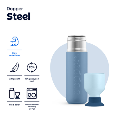 Dopper Dopper Steel Coastal Blue Dopper Dopper Steel Coastal Blue afbeelding