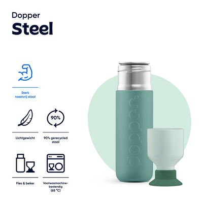 Dopper Dopper Steel Canopy Green Dopper Dopper Steel Canopy Green afbeelding