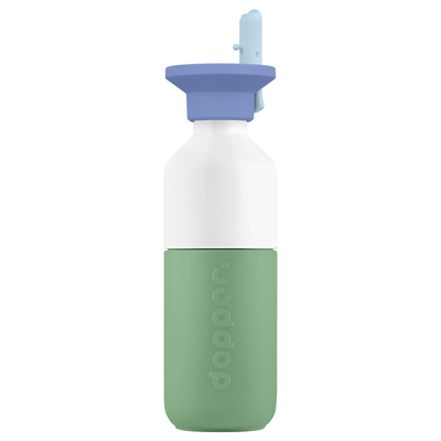 Dopper Dopper Steel Fresh Green x Flip Straw Seafoam Sorbet Dopper Dopper Steel Fresh Green x Flip Straw Seafoam Sorbet afbeelding