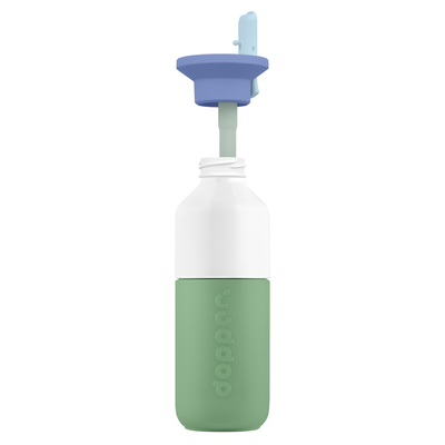 Dopper Dopper Steel Fresh Green x Flip Straw Seafoam Sorbet Dopper Dopper Steel Fresh Green x Flip Straw Seafoam Sorbet afbeelding