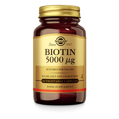 Solgar Vitamins Biotin 5000 µg (Biotin 5000 mcg) Solgar Vitamins Biotin 5000 µg (Biotin 5000 mcg) Abbildung