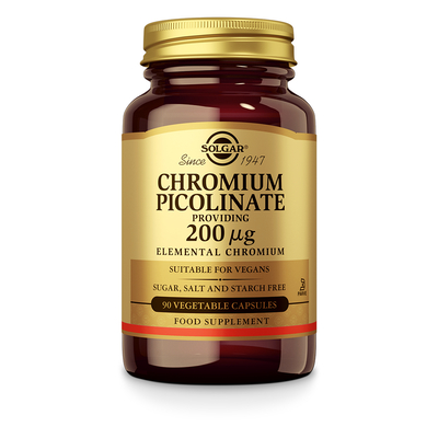 Solgar Vitamins Chromium Picolinate 200 µg (chroom) Solgar Vitamins Chromium Picolinate 200 µg (chroom) afbeelding