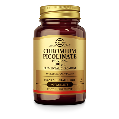 Solgar Vitamins Chromium Picolinate 100 µg (chroom) Solgar Vitamins Chromium Picolinate 100 µg (chroom) afbeelding