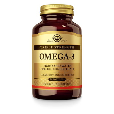 Solgar Vitamins Omega-3 Triple Strength (visolie) Solgar Vitamins Omega-3 Triple Strength (visolie) afbeelding