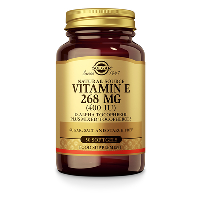Solgar Vitamins Vitamin E 268 mg/400 IU Complex (natuurlijk vitamine E) Solgar Vitamins Vitamin E 268 mg/400 IU Complex (natuurlijk vitamine E) afbeelding