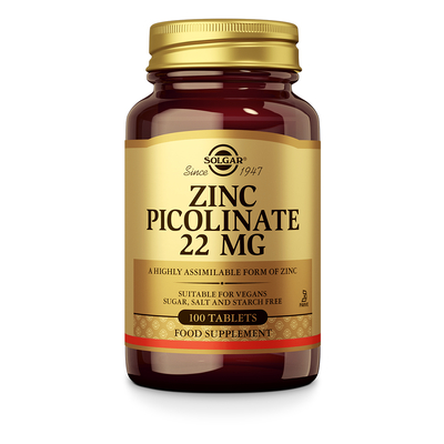 Solgar Vitamins Zinc Picolinate 22 mg (zinkpicolinaat) Solgar Vitamins Zinc Picolinate 22 mg (zinkpicolinaat) afbeelding