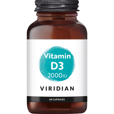 Viridian Vitamin D3 (Vegan) 2000 IU (50 µg) Viridian Vitamin D3 (Vegan) 2000 IU (50 µg) afbeelding