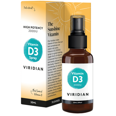 Viridian Vitamin D3 2000 IE Spray Viridian Vitamin D3 2000 IE Spray Abbildung
