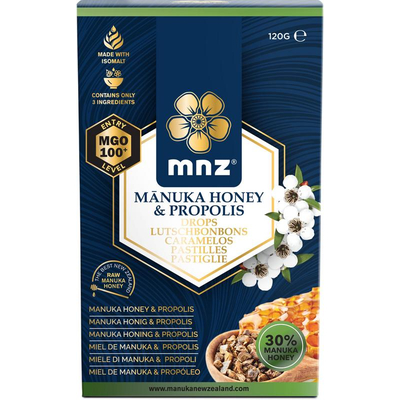 Manuka New Zealand Manuka Honing MGO 100+ Pastilles Ppropolis Abbildung