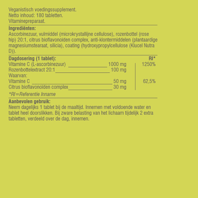 Vitaminstore Vitamine C1000 mg Vitaminstore Vitamine C1000 mg afbeelding