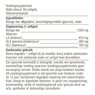 Vitaminstore Borage Olie Extra Sterk GLA (voorheen Zuiver GLA) Vitaminstore Borage Olie Extra Sterk GLA (voorheen Zuiver GLA) afbeelding
