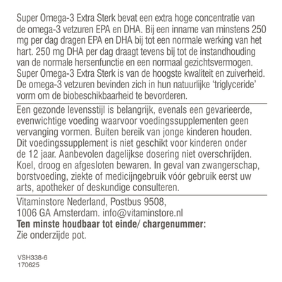 Vitaminstore Super Omega Extra Sterk (visolie) Vitaminstore Super Omega Extra Sterk (visolie) afbeelding