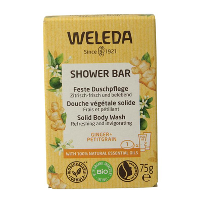 Weleda natuurcosmetica Shower Bar Ginger + Petitgrain image