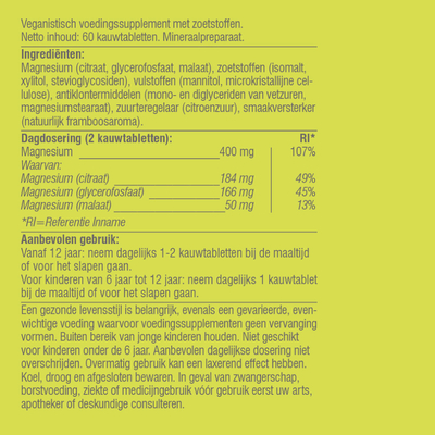 Vitaminstore Magnesium Kauwtablet Vitaminstore Magnesium Kauwtablet afbeelding