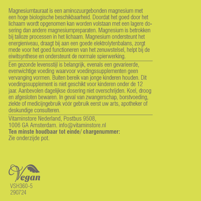 Vitaminstore Magnesium Tauraat afbeelding