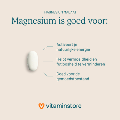 Vitaminstore Magnesium Malaat Vitaminstore Magnesium Malaat afbeelding