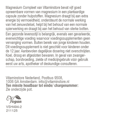 Vitaminstore Magnesium Complete Vitaminstore Magnesium Complete image