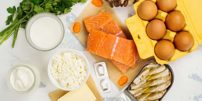 voedingsmiddelen met vitamine d zoals vis en eieren