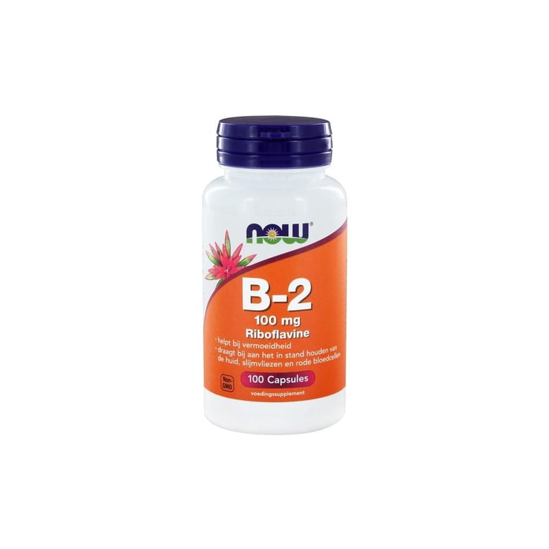 NOW Vitamine B2 100 mg afbeelding