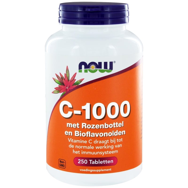NOW Vitamine C 1000 mg Bioflavonoids & Rose Hips (bioflavonoïden en rozebottel) afbeelding