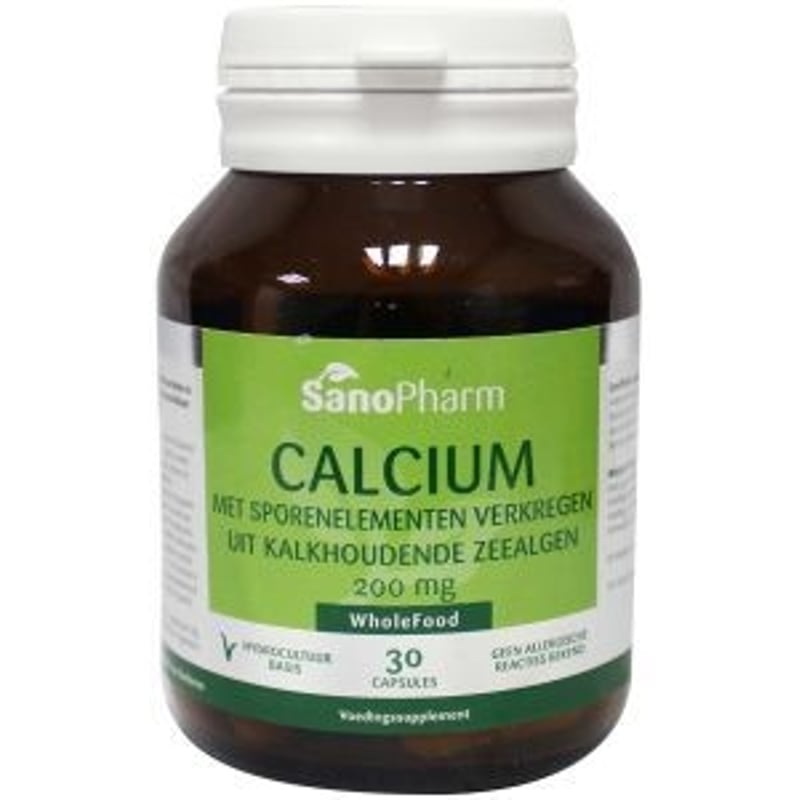 SanoPharm Calcium 200 mg met sporenelementen uit kalkhoudende zeealgen afbeelding