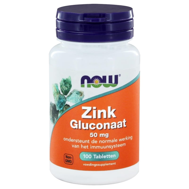 NOW Zink gluconaat 50 mg afbeelding